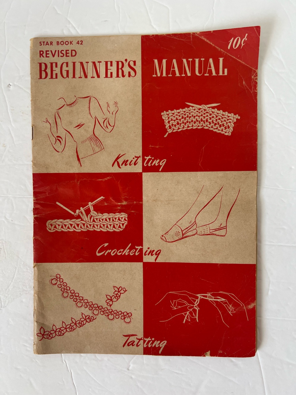 Vintage 1946 Star Book 42 Knitting Crochet Tatting Pattern Manual Book Americana